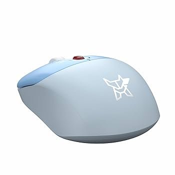 Wireless Optical Mouse, 2400 DPI, 2.4GHz USB Nano Receiver, High-Precision Tracking (Whispy Blue)