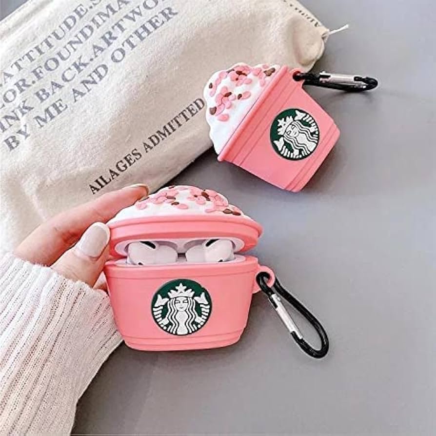 AirPods Pro (2019) Case Cover | Star Pink 3D Cartoon Character Soft Silicone Protective Pouch with Keychain | 360° Full Protection Case for AirPods Pro Charging Case