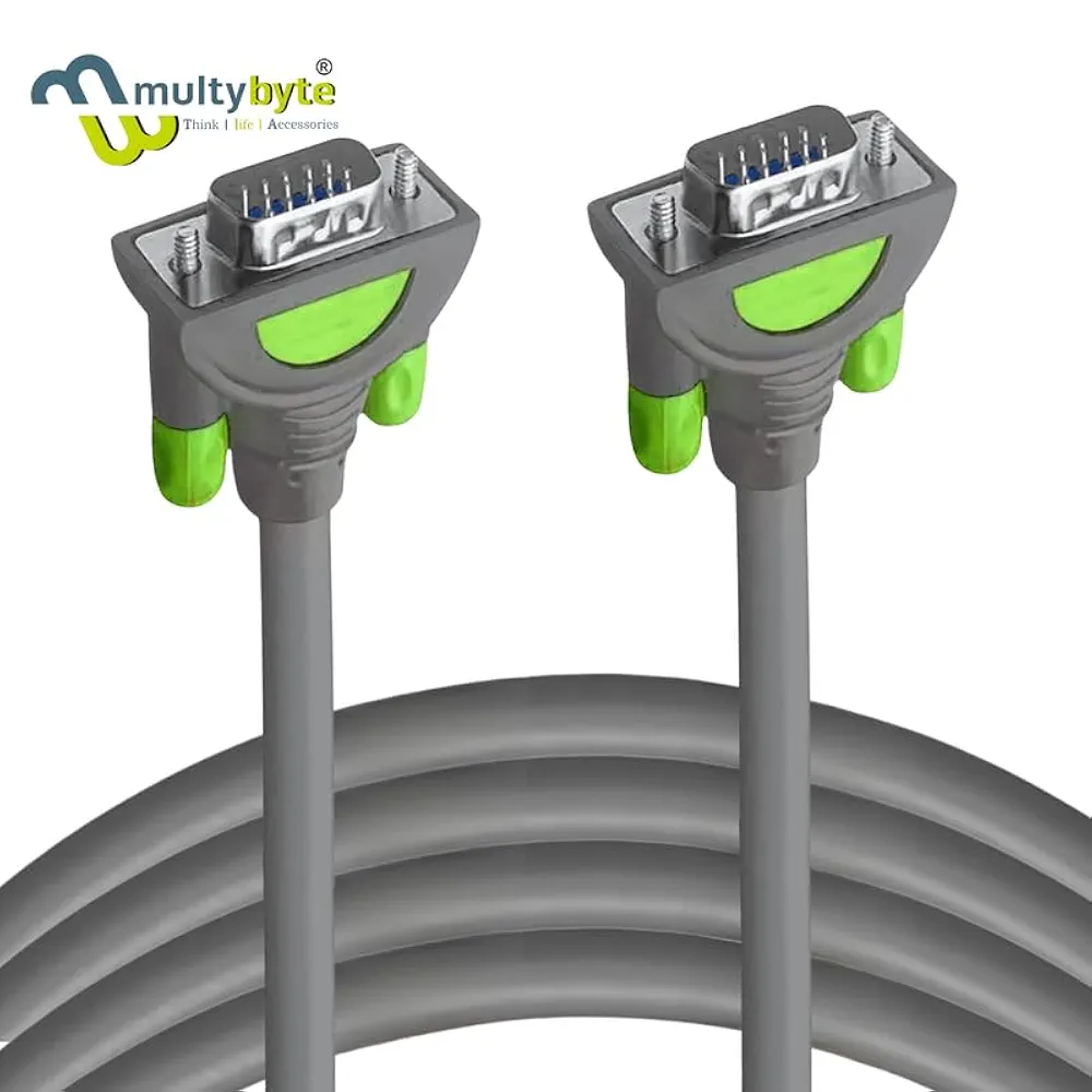 High-Resolution VGA Cable | Gold-Plated Connectors | Supports Up to 1920×1200 | Data Transfer Cable for Laptop to Monitor, Projector & External Display