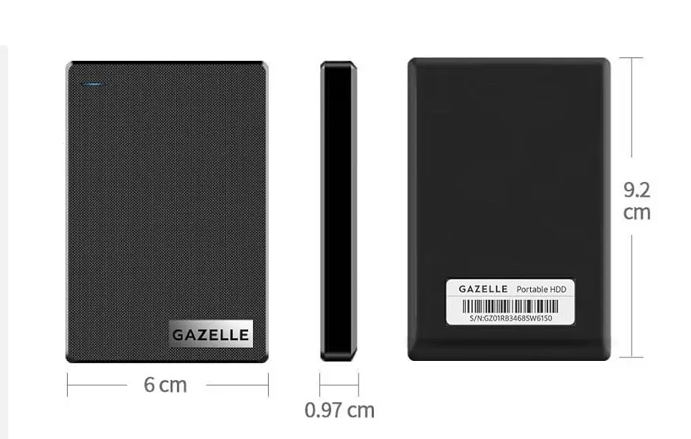 High-Speed 500GB Ultra-Slim Portable External Hard Drive