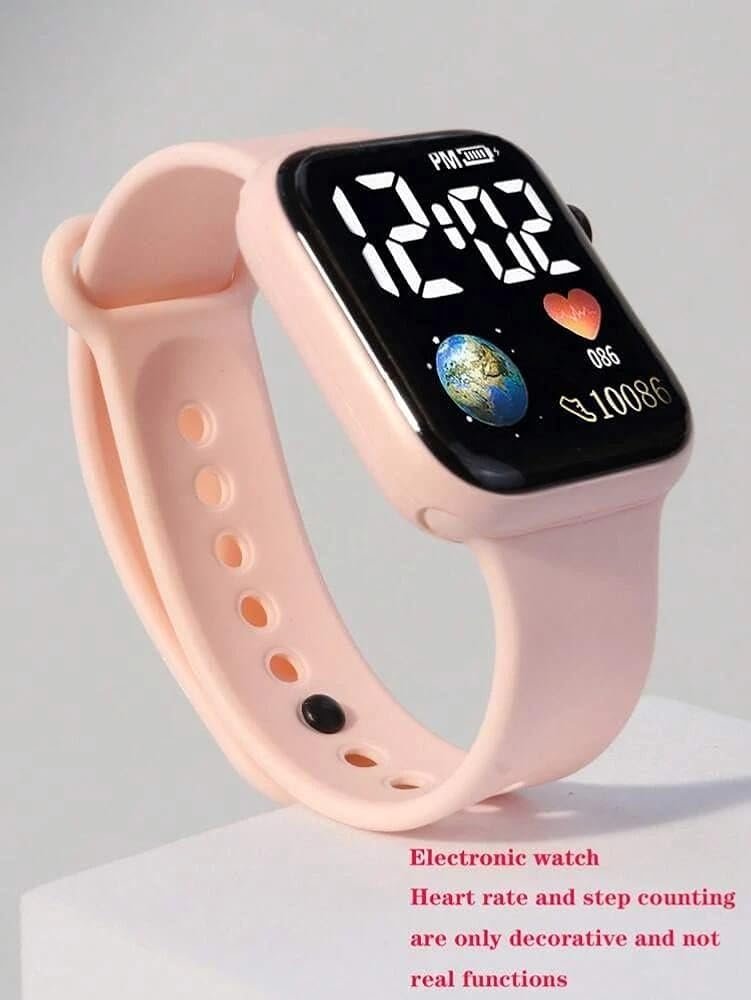 Luminous LED Display Fashionable Watch – Pink Strap