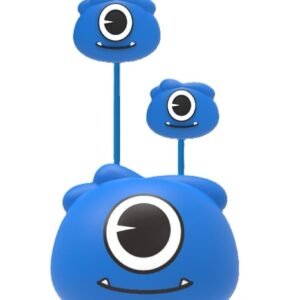 Wired Earphones for Kids with 3.5mm Jack & USB-C Adapter – Colorful In-Ear Headphones with Volume Control, Tangle-Free 1.2m Cable & Silicone Carry Case (Blue)