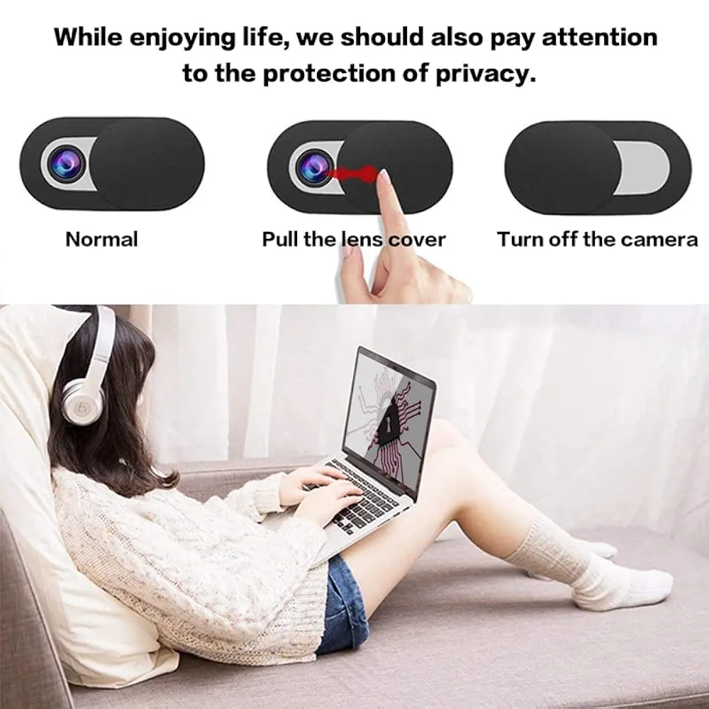 Laptop Camera Cover Webcam Slider – Ultra Thin Privacy Blocker for Laptops, PCs & Tablets (Pack of 6)