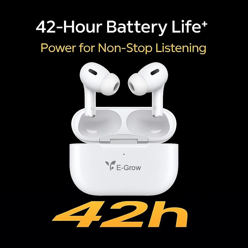 TWS Bluetooth 5.3 Earbuds with Deep Bass, 30H Playtime & Touch Control (White)