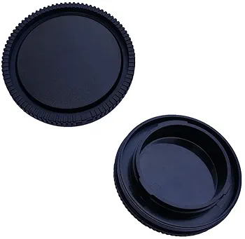Rear Lens Cap & Camera Body Cap Cover for Sony E-Mount Cameras – Dustproof & Protective (Black)
