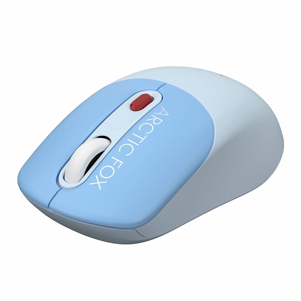 Wireless Optical Mouse, 2400 DPI, 2.4GHz USB Nano Receiver, High-Precision Tracking (Whispy Blue)