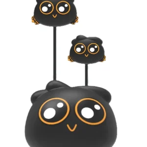 Wired Earphones for Kids with 3.5mm Jack & USB-C Adapter – Colorful In-Ear Headphones with Volume Control, Tangle-Free 1.2m Cable & Silicone Carry Case (Black)