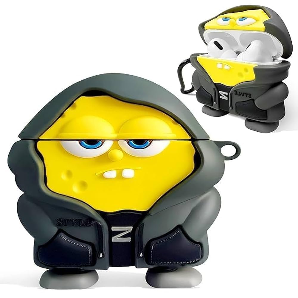 Cute Soft Silicone Pouch Case for AirPods Pro Gen-2 (2022) – 3D Cartoon Animal Character Cover with Keychain, Shockproof & Dustproof Protective Case (Anime)