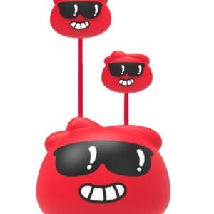 Wired Earphones for Kids with 3.5mm Jack & USB-C Adapter – Colorful In-Ear Headphones with Volume Control, Tangle-Free 1.2m Cable & Silicone Carry Case (Red)