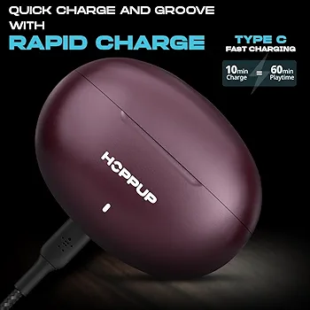 True Wireless Earbuds with 13mm Drivers, 40H Playtime & Rage Mode Bluetooth (Wine)