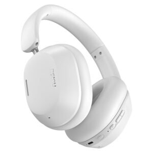 Wireless Over-Ear Headphones with Adaptive Hybrid ANC (up to 50dB) & 80H Playtime – White