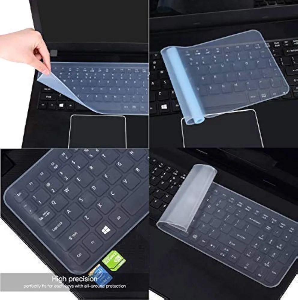 Transparent Silicone Keyboard Protector for 15.6 Inch Laptop – Anti-Dust & Water Resistant Cover