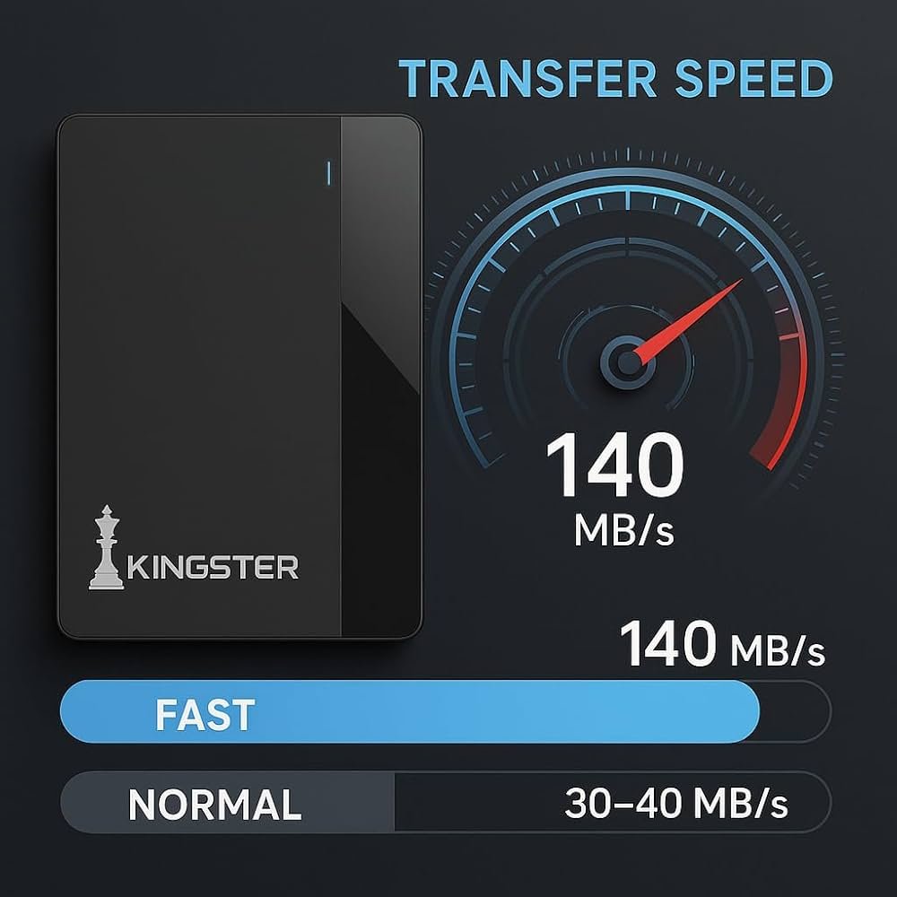 High-Speed 320GB Ultra-Slim Portable External Hard Drive