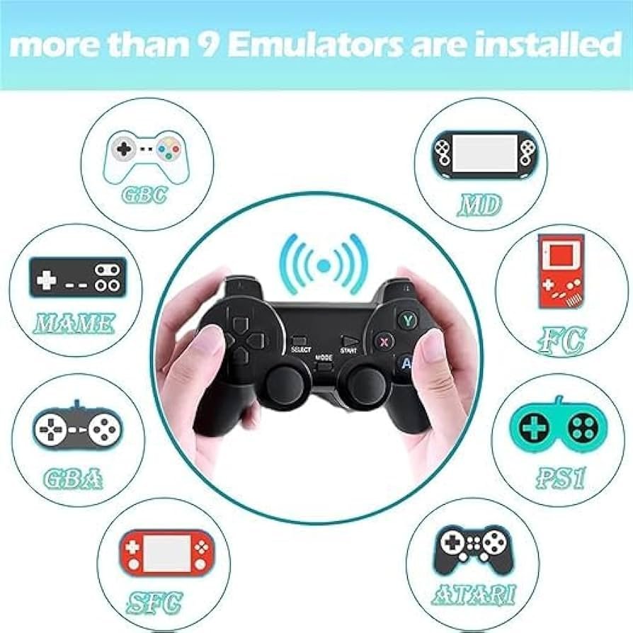 gamestick Lite with 2 wireless 2.4G Controllers 37000 Built In Classic Retro