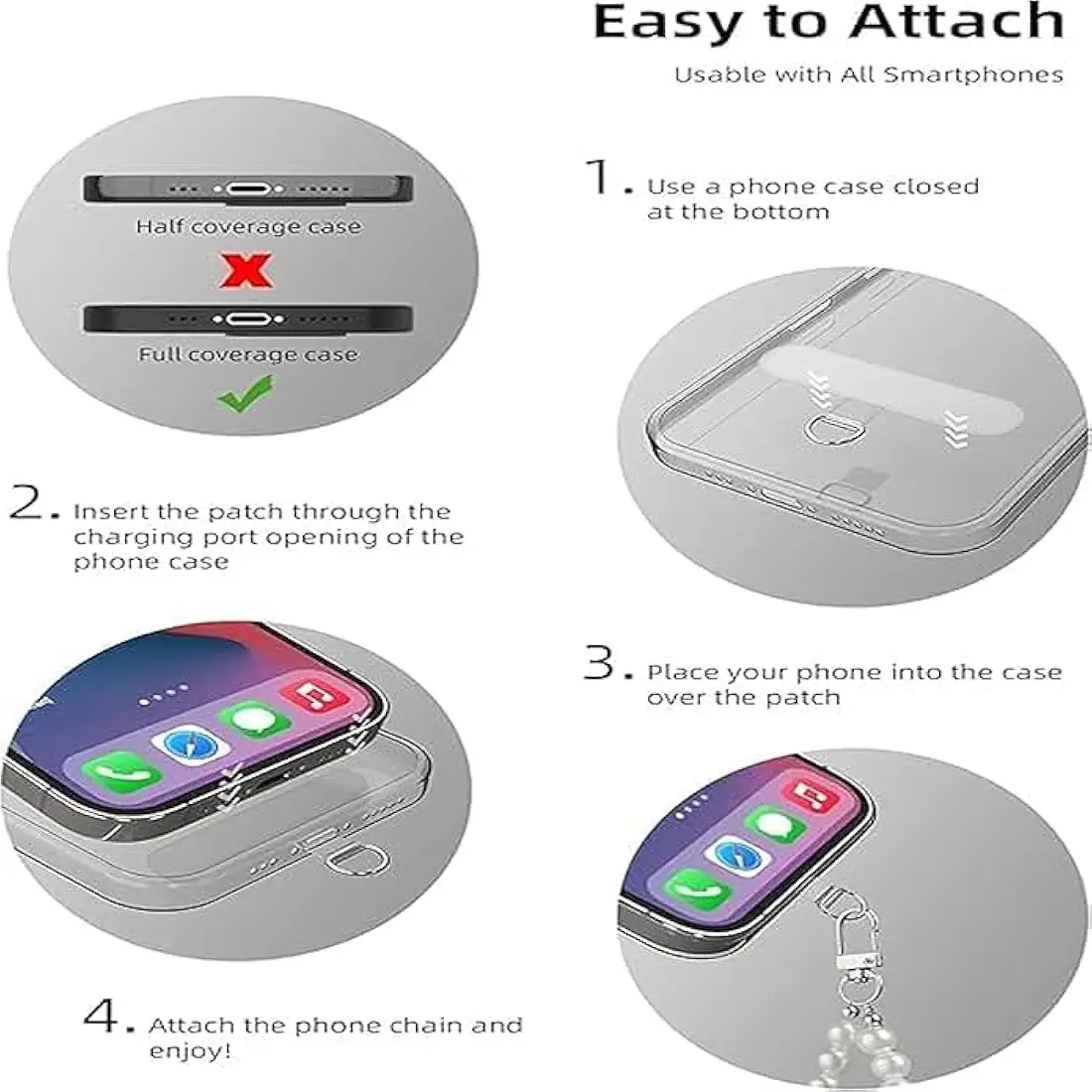 Phone Charm/Phone Strap – Butterfly & Heart Pearl Beaded Accessory