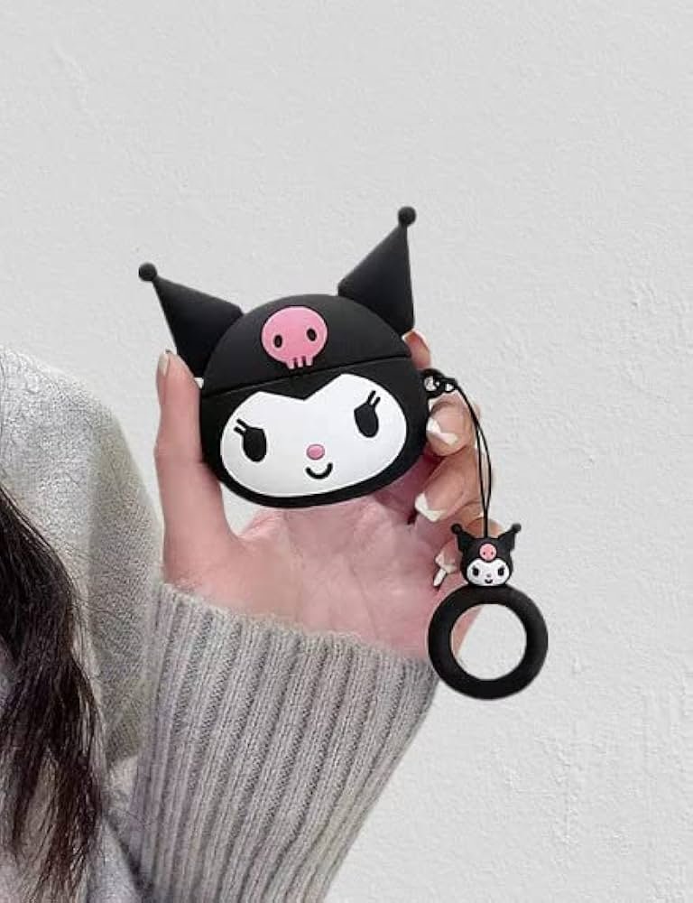 AirPods Pro (2019) Case Cover | Sweets Devils 3D Cartoon Character Soft Silicone Protective Pouch with Keychain | 360° Full Protection Case for AirPods Pro Charging Case