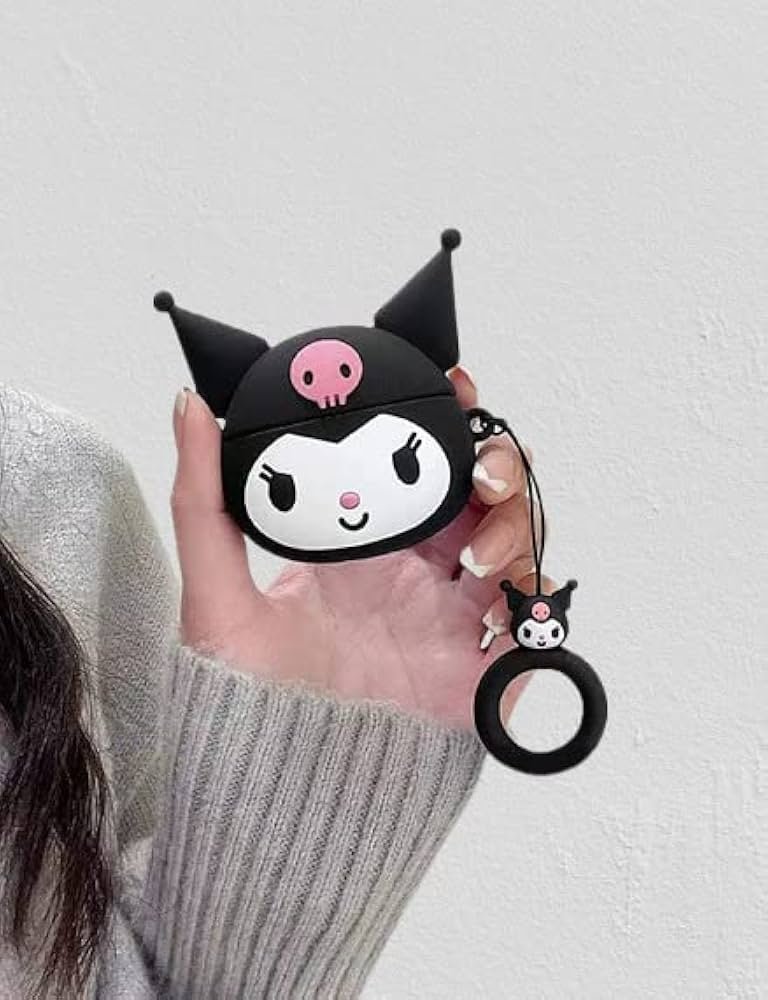 AirPods Pro (2019) Case Cover | Sweets Devils 3D Cartoon Character Soft Silicone Protective Pouch with Keychain | 360° Full Protection Case for AirPods Pro Charging Case