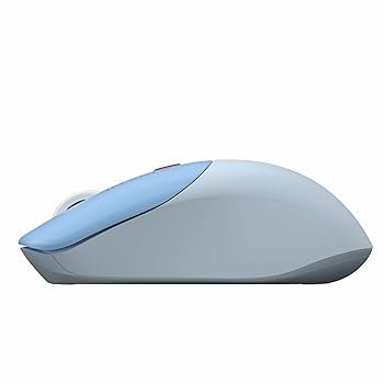 Wireless Optical Mouse, 2400 DPI, 2.4GHz USB Nano Receiver, High-Precision Tracking (Whispy Blue)