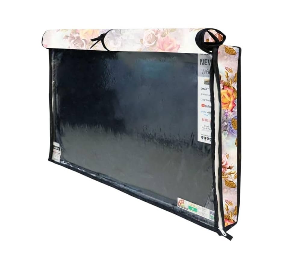 Gold PVC 24 Inch LED TV Cover – Waterproof & Dustproof Protector with Zipper