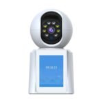 3MP Wi-Fi Home Security Camera with Built-In Screen – 360° Pan Tilt, 2-Way Talk, Motion Detection, Night Vision, SD Card Support Up to 256GB