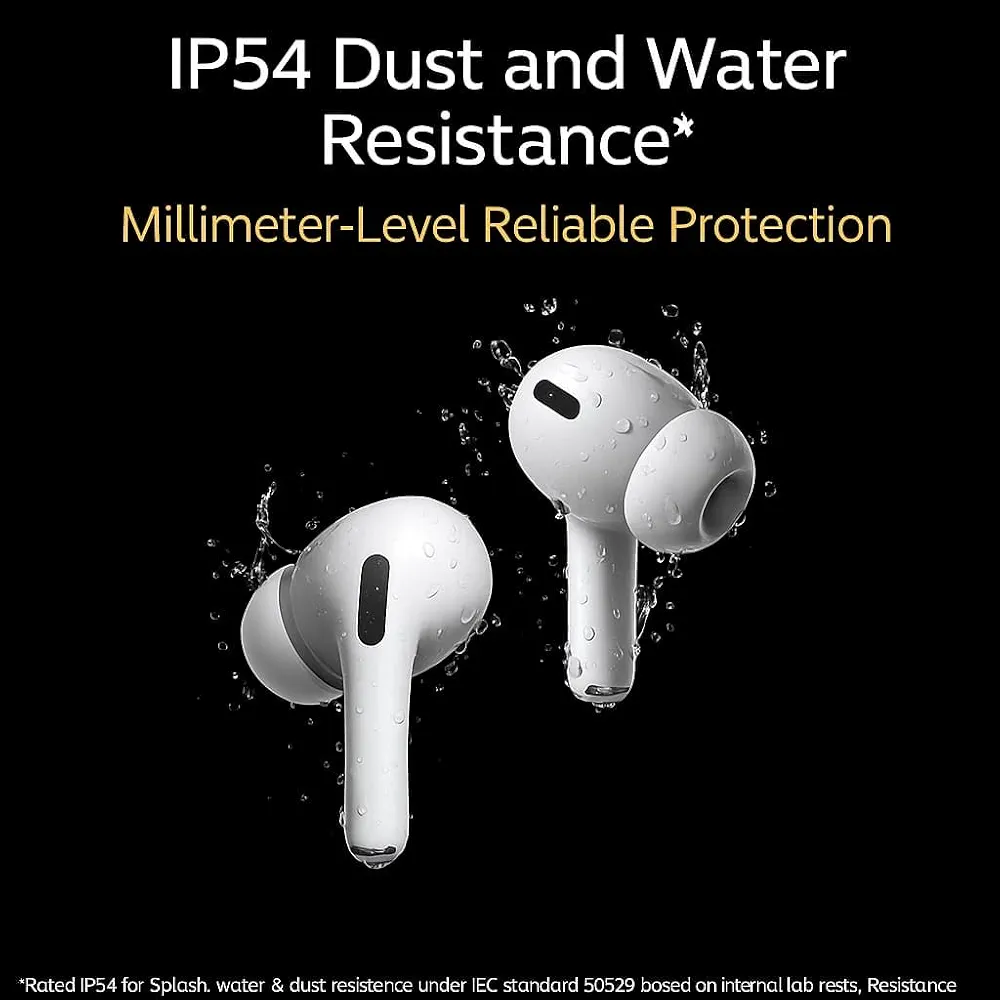 TWS Bluetooth 5.3 Earbuds with Deep Bass, 30H Playtime & Touch Control (White)