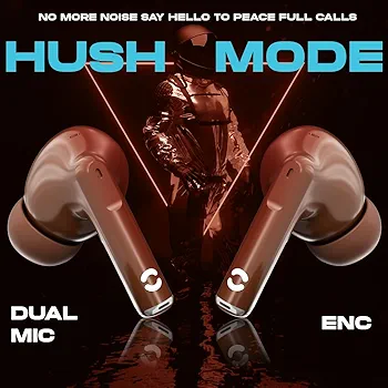 True Wireless Earbuds with 13mm Drivers, 40H Playtime & Rage Mode Bluetooth (Brown)