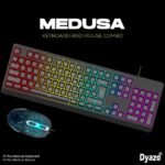 Dyazo Wired Gaming Keyboard and Mouse Combo Static RGB Static Light