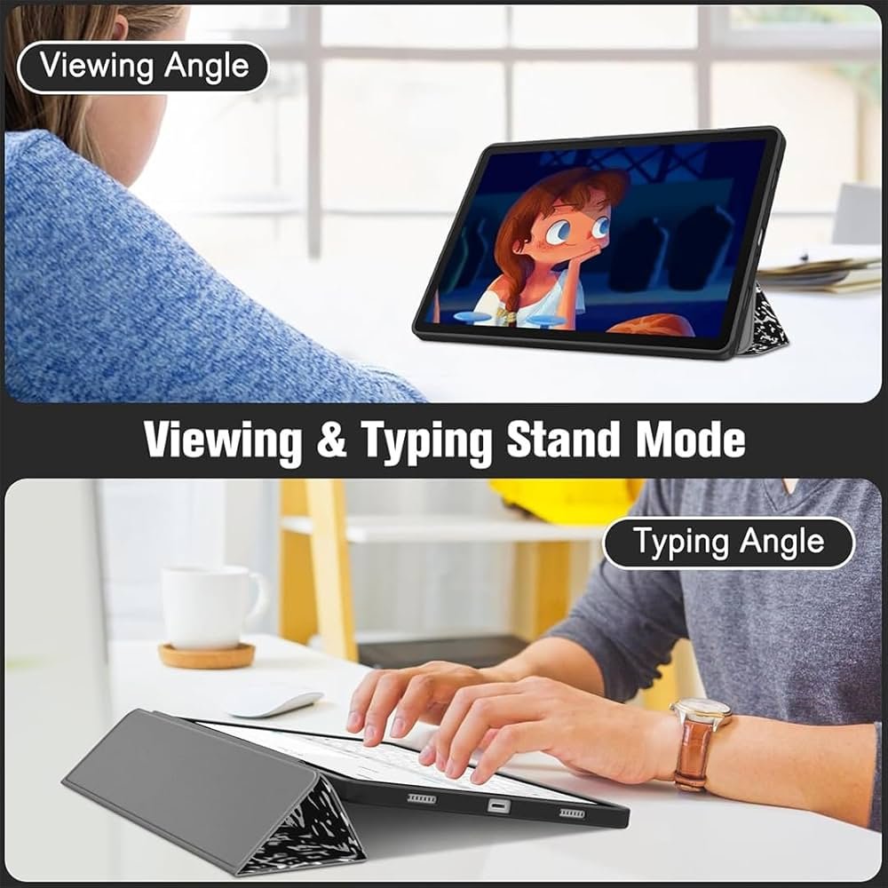 Smart Cover with Transparent Back for iPad 10.2 Inch (2021/2020/2019) – Composition Book Design