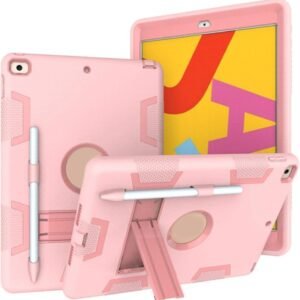 Tablet Cover Silicone with Pencil Holder Accessories Protective Tablet Cases Rose Gold