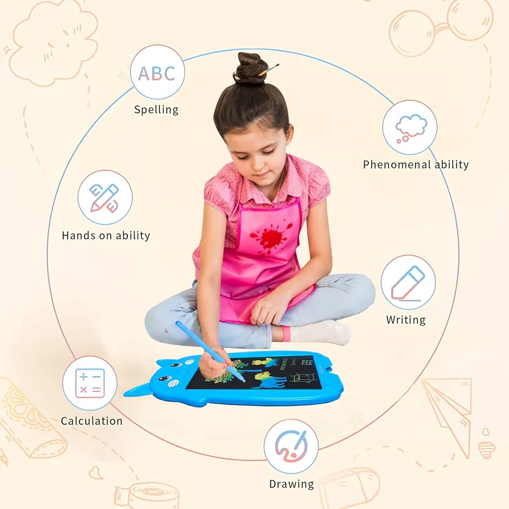 9 Inch LCD E-Writing Pad with Cat & Panda Design