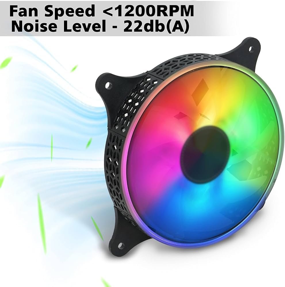 3 Pack RGB LED Series 120mm Case Fan For Pc