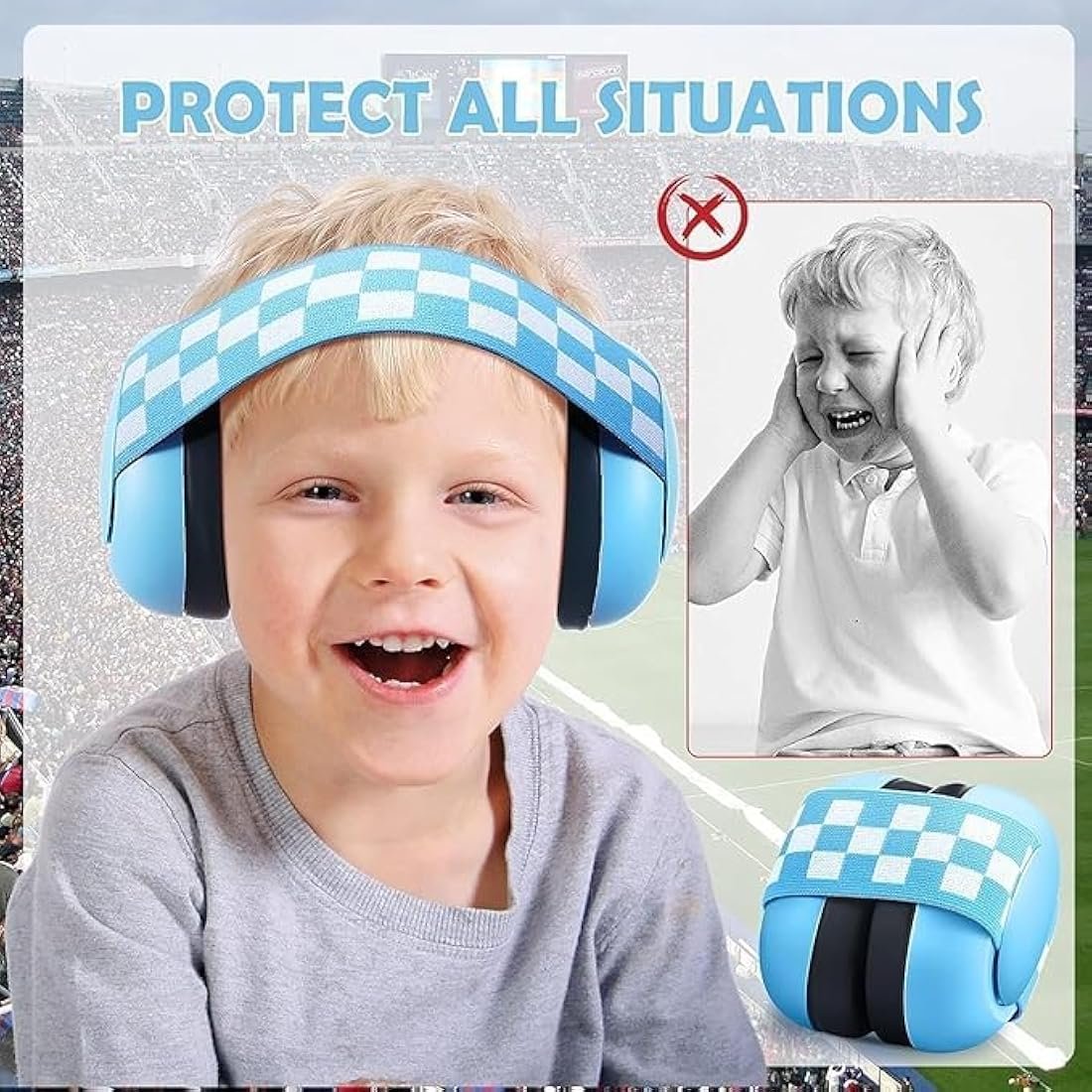Noise Cancellation Ear Muffs for Kids – Baby & Toddler Ear Protection, 29dB Noise Reduction (Blue)