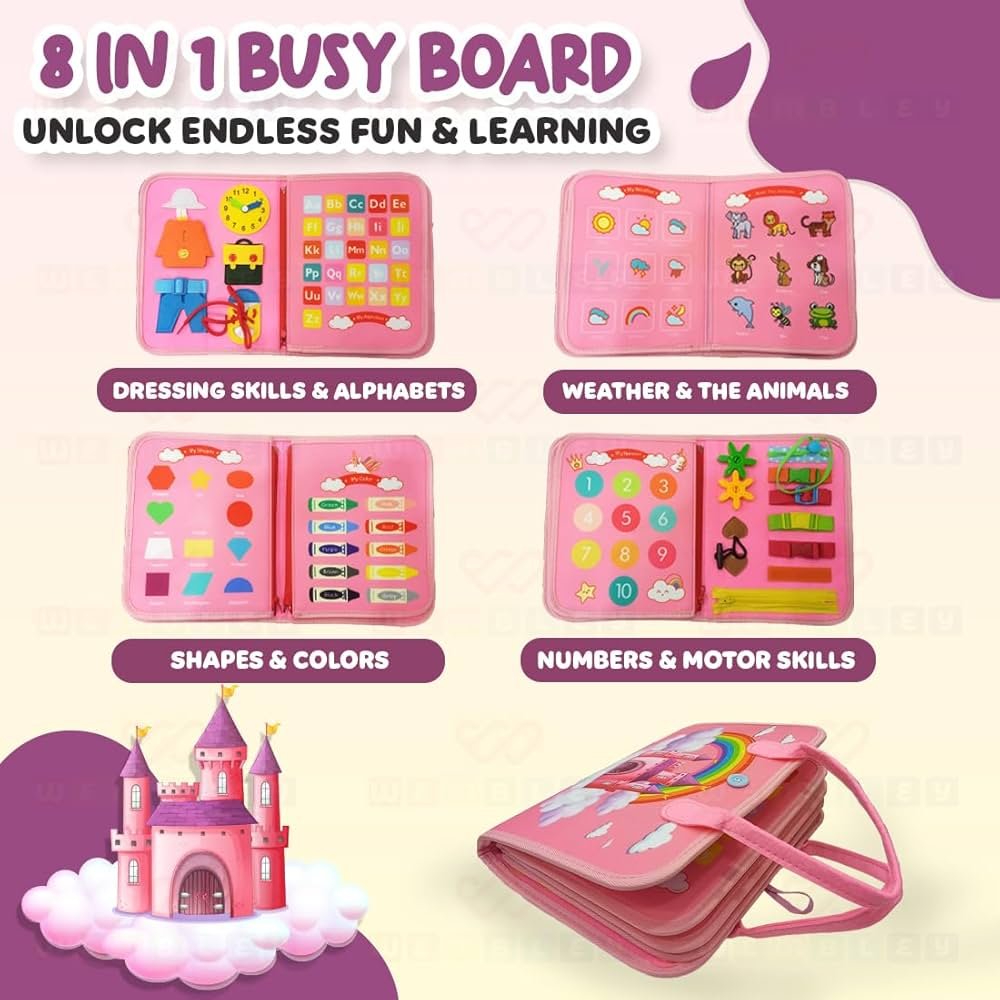Busy Board Activity Binder – Interactive Learning Toy