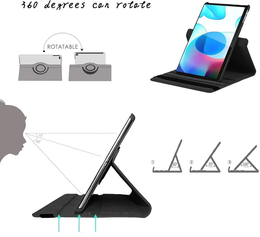 Cover for Lenovo Idea Tab 11 Inch 2025 | 360° Rotatable Smart Flip Case with Stylus Pen Holder – Hippy Design