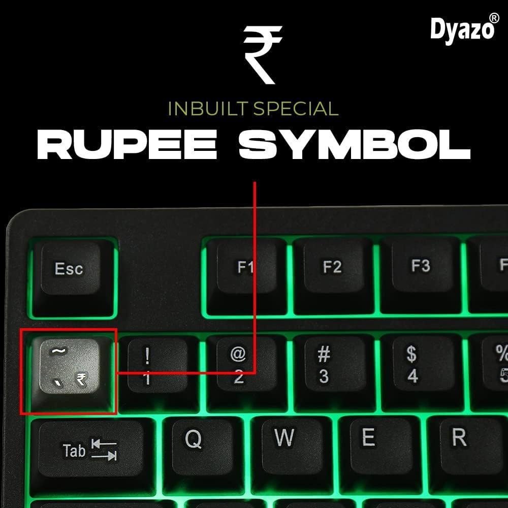 Dyazo Wired Gaming Keyboard and Mouse Combo Static RGB Static Light