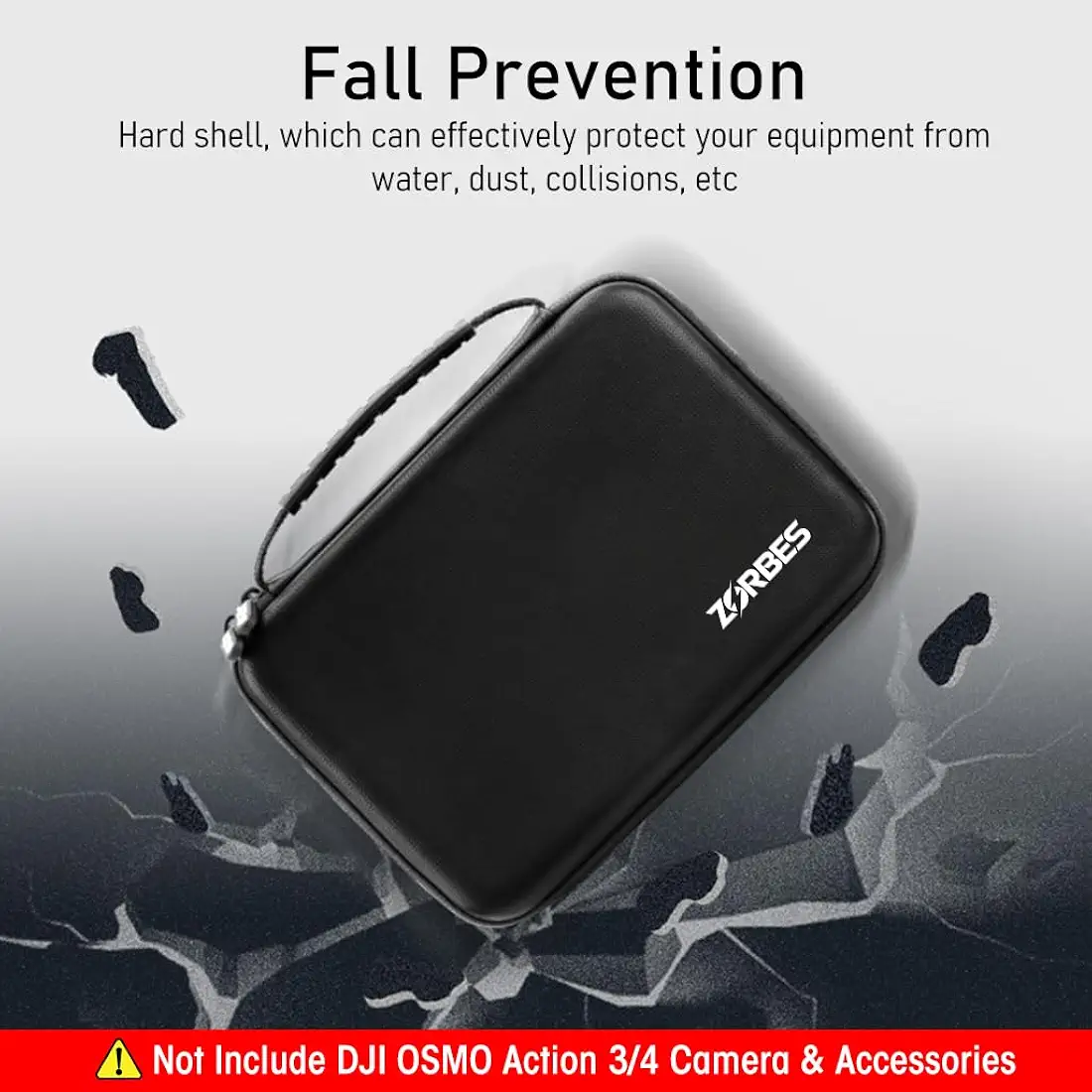 Osmo Action 3/4/5Pro Carrying Case for DJI OSMO Action Camera – Hard Shell Travel Storage Bag with Shoulder Strap (Camera Not Included)