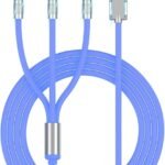 3 in 1 Fast Charging Cable, Transferring Data, 3.1 Ft, Braided Cable120W