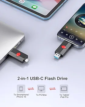 5-Pack 64GB USB 2.0 Flash Drives – LED Indicator