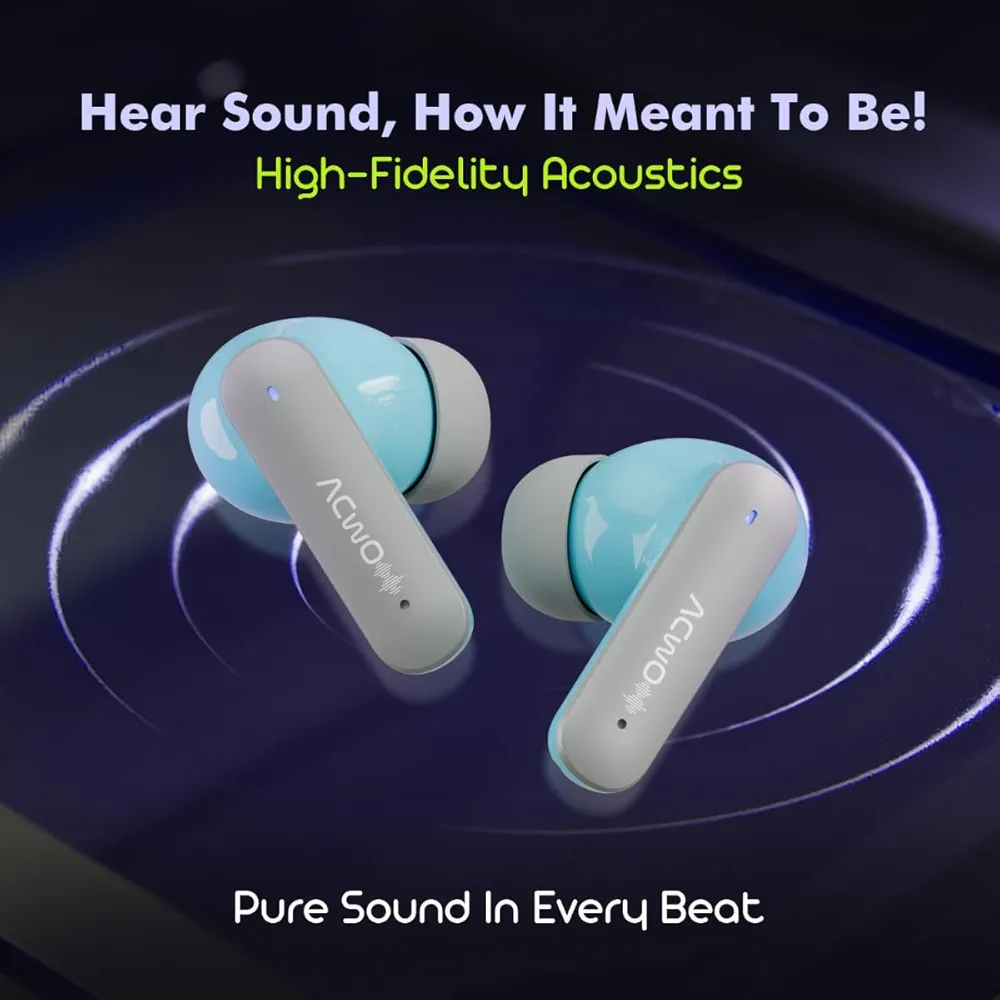 121 Wireless Earbuds Ash Grey | 55Hrs Playtime, Quad Mics with ENC, Gaming Mode, 3 EQ Modes, Supreme Bass, Bluetooth v5.4 In-Ear Earphones