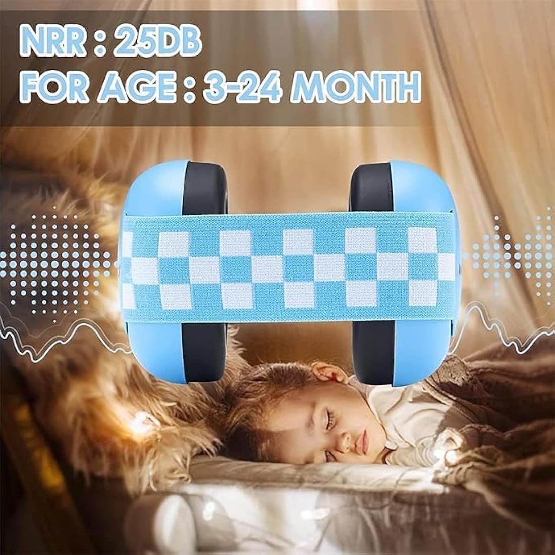 Noise Cancellation Ear Muffs for Kids – Baby & Toddler Ear Protection, 29dB Noise Reduction (Blue)