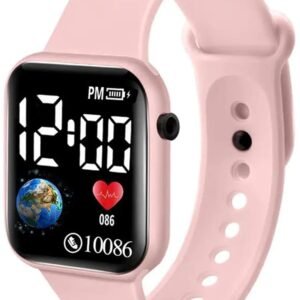 Luminous LED Display Fashionable Watch – Pink Strap