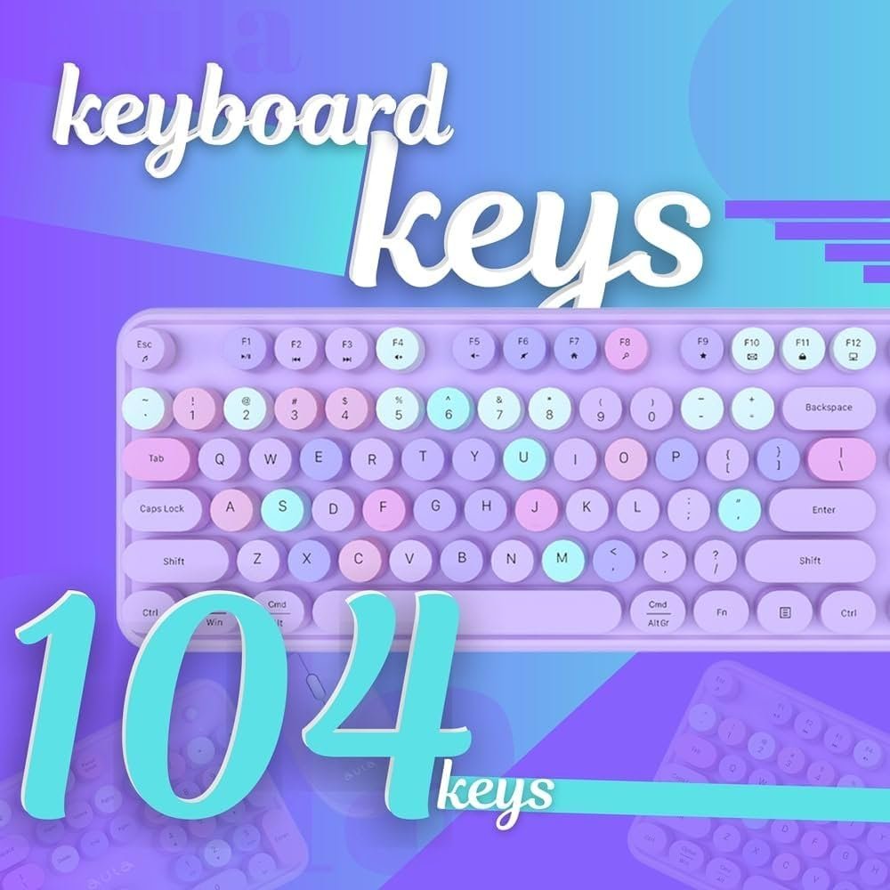 Aula AC306 Wireless Keyboard with Retro Keys
