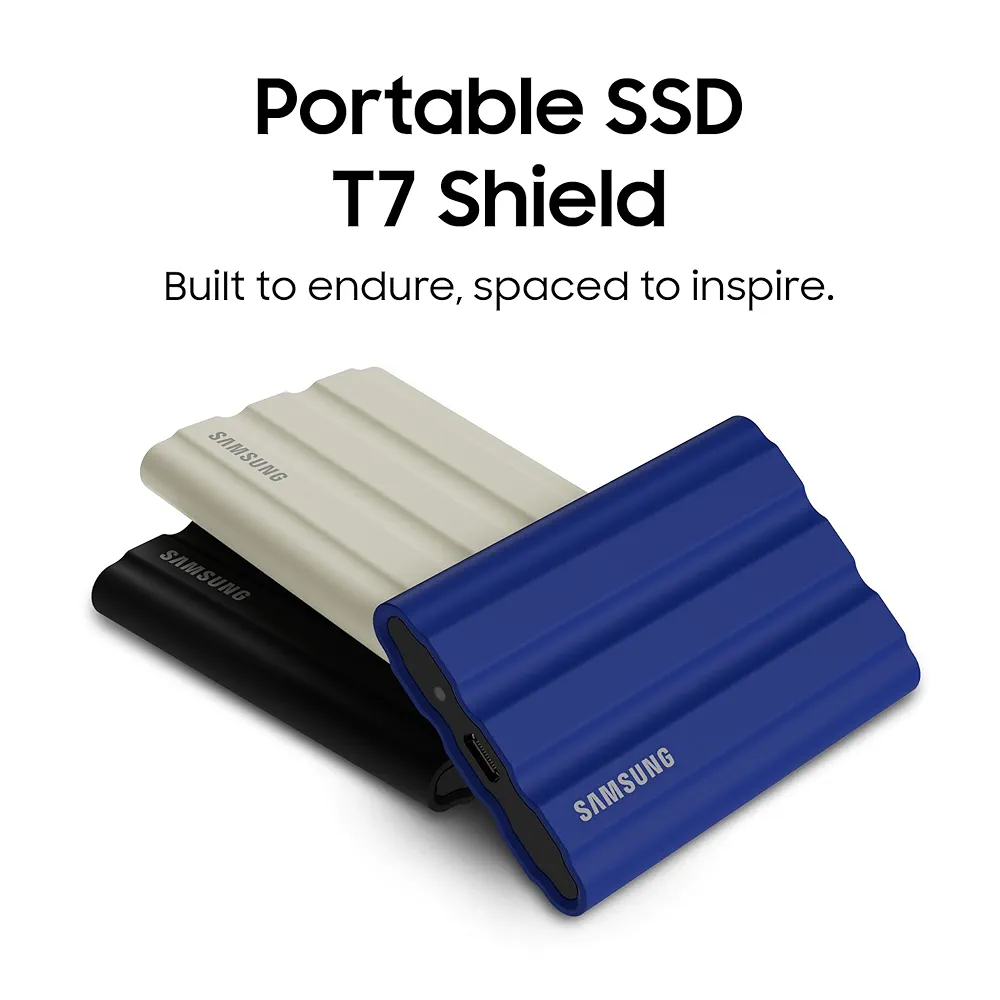 T7 Shield 1TB Portable SSD – USB 3.2, Rugged & Durable