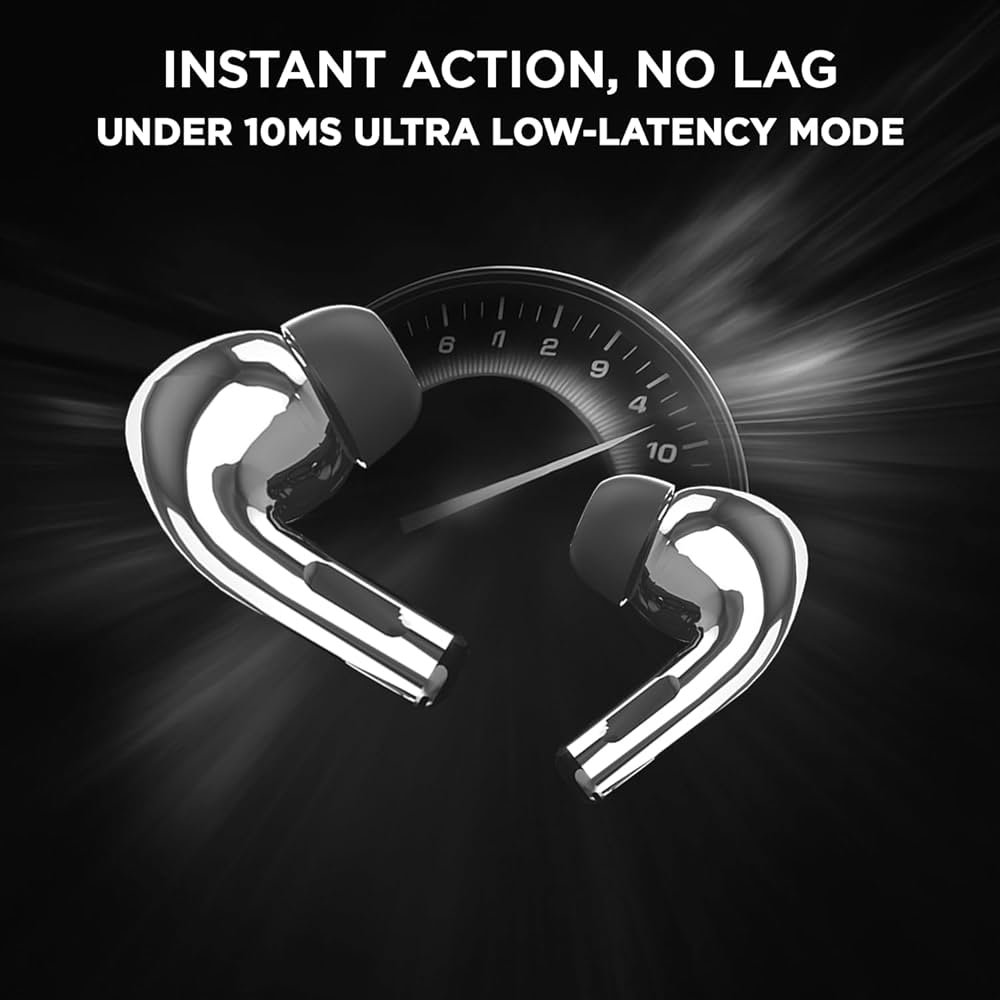 Bluetooth TWS Earbuds | Up to 60H Playtime | Dual Device Pairing | Fast Type-C Charging | Touch Controls | Deep Bass | Voice Assistant Support | IPX4 Sweat Resistant | True Wireless (Silver)