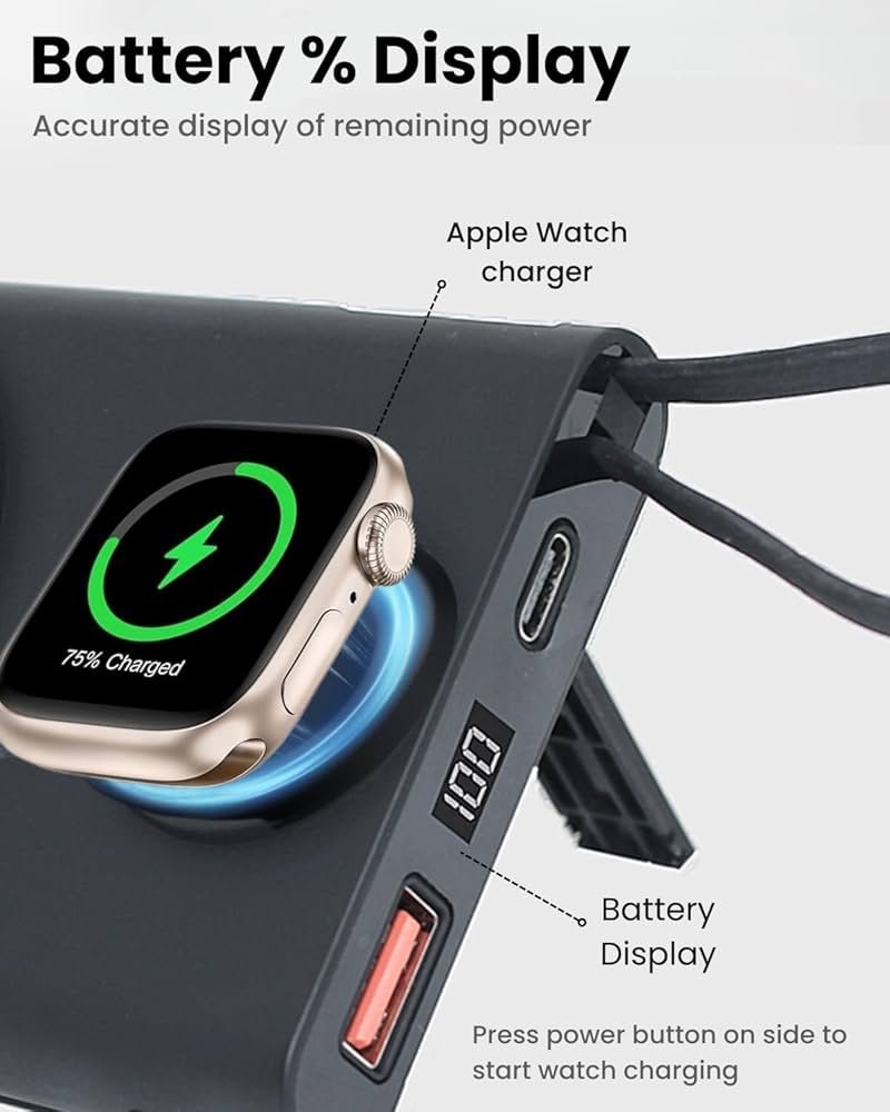 2-in-1 Mag-Safe Power Bank 10000mAh with Apple Watch Charging