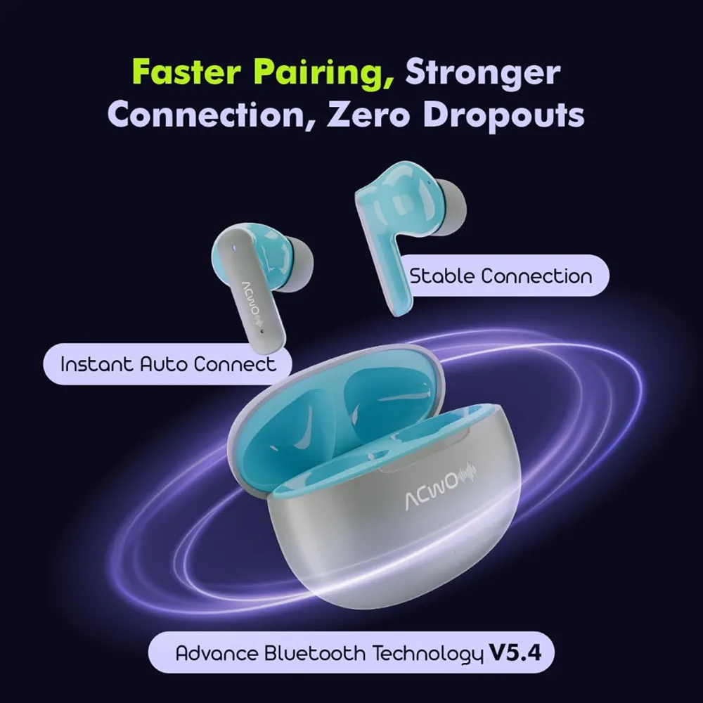 121 Wireless Earbuds Ash Grey | 55Hrs Playtime, Quad Mics with ENC, Gaming Mode, 3 EQ Modes, Supreme Bass, Bluetooth v5.4 In-Ear Earphones