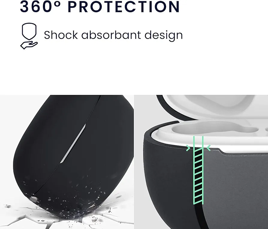 Case Cover Compatible with Realme Buds Air 3 (Earbuds Not Included) – Soft Silicone Pouch (Red)