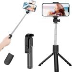 Selfie Stick, Extendable Selfie Stick with Wireless Remote and Tripod Stand