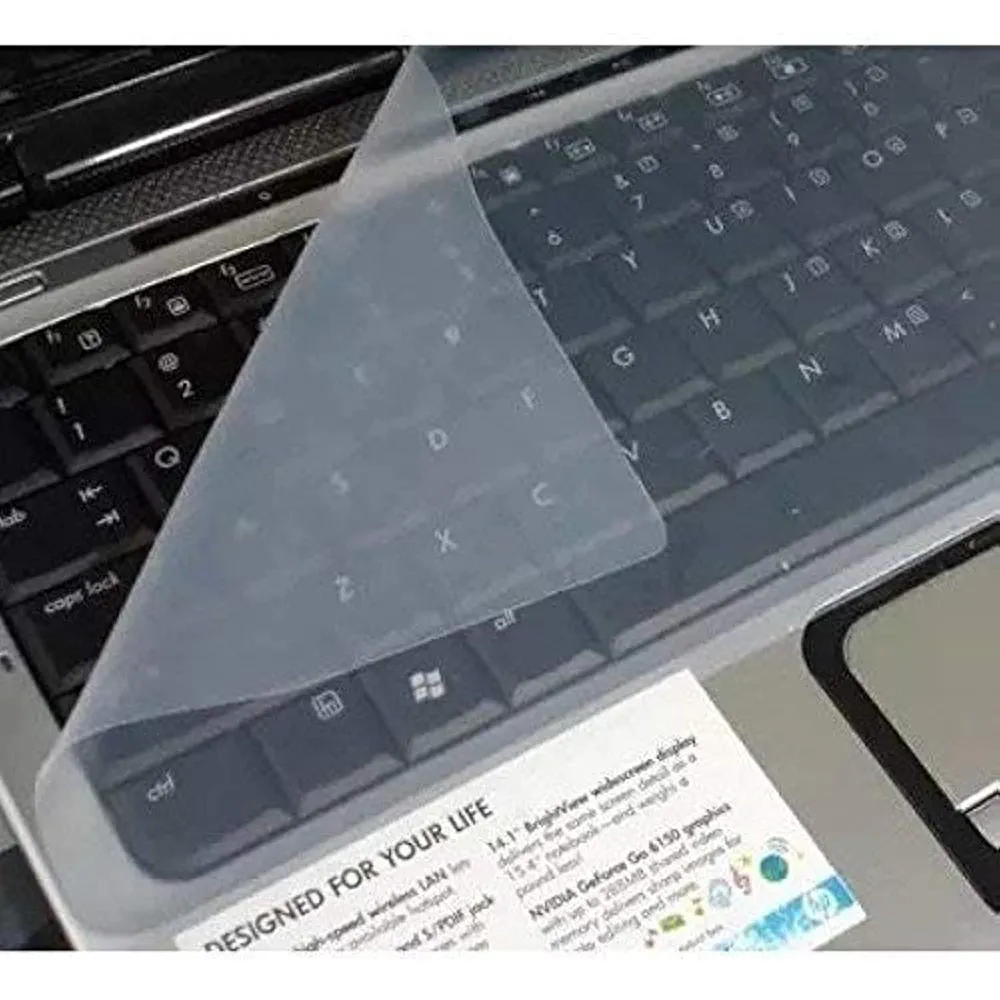 Transparent Silicone Keyboard Protector for 15.6 Inch Laptop – Anti-Dust & Water Resistant Cover
