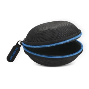 Earphone Carry Case & Multi-Use Travel Organizer with Anti-Scratch Mesh Pocket (Blue)